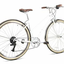 6KU Vélo De Ville Odessa - Cream White -Vélos de ville Soldes 0043870 6ku odessa 8spd city bike coney white