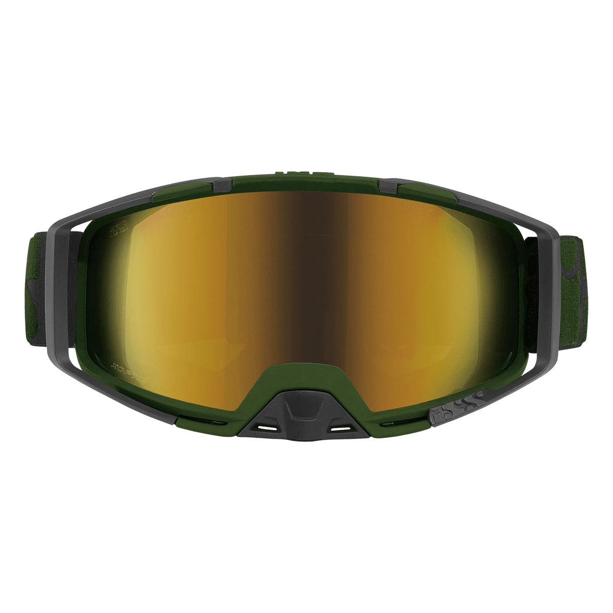 IXS Trigger Goggle Mirror (Low Profile) - Olive/Mirror Gold 5 IXS Trigger Goggle Mirror (Low Profile) - Olive/Mirror Gold – Image 3