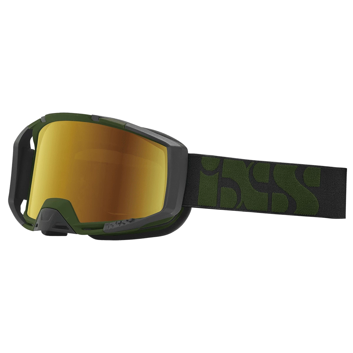 IXS Trigger Goggle Mirror (Low Profile) - Olive/Mirror Gold 4 IXS Trigger Goggle Mirror (Low Profile) - Olive/Mirror Gold – Image 2