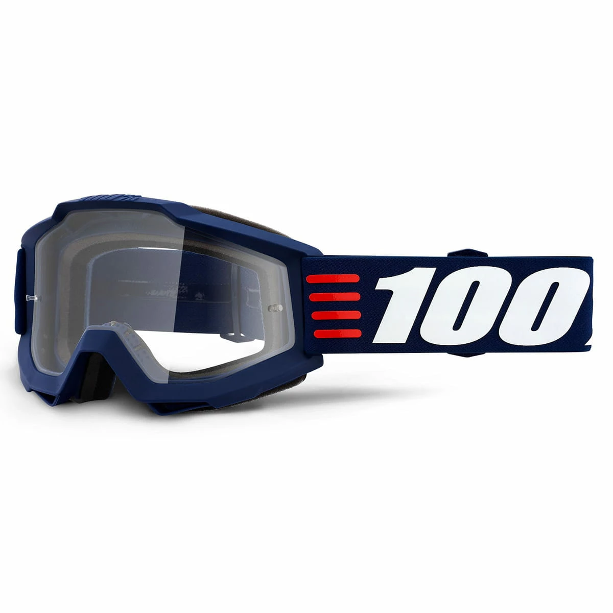 100% Accuri Goggles Anti Fog Mirror Blue Flash Lens - Bleu/Blanc 3 100% Accuri Goggles Anti Fog Mirror Blue Flash Lens - Bleu/Blanc