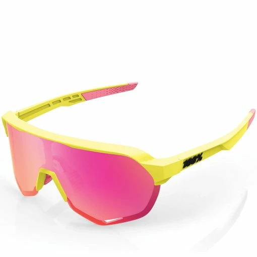 100% S2 - Verre Miroir Multicouche - Jaune Fluo Délavé -Vélos de ville Soldes HU GLA 0091 2259waschedoutneonyellow