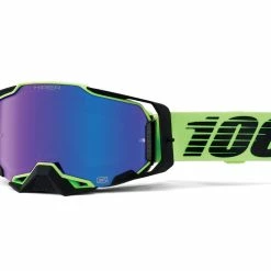100% Lunettes De Protection Armega Anti Fog - Green/Black/Uruma