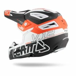 LEATT Casque Intégral En Composite DBX 5.0 - Noir/Blanc/Orange -Vélos de ville Soldes Helmet DBX 5 0 V12 Black Orange White Side 3 scaled