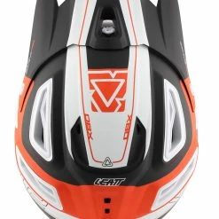 LEATT Casque Intégral En Composite DBX 5.0 - Noir/Blanc/Orange -Vélos de ville Soldes Helmet DBX 5 0 V12 Black Orange White Top scaled