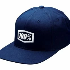 100% Casquette Snapback Icon AJ Fit - Bleu Marine