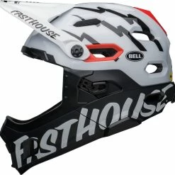 Bell SUPER DH Spherical Casque De Vélo - Matte/gloss Black/white Fasth. -Vélos de ville Soldes SUPERDHSphericalFahrradhelm matteglossblackwhitefasth 4