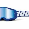 100% Strata 2 Goggle - Lentille Miroir - Bleu -Vélos de ville Soldes Strata2Goggle MirrorLens blue 1