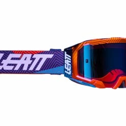 LEATT Velocity 5.5 Iriz Goggle Anti-fog Mirror Lens Neon Orange Blue UC