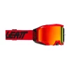 LEATT Lunettes De Protection Velocity 5.5 Iriz Anti-buée Avec Lentille Miroir - Rouge -Vélos de ville Soldes Volocity 5