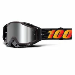 100% Lunettes De Protection Racecraft Plus à Verres Injectés Miroir - Black/Orange
