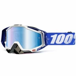 100% Lunettes De Protection Racecraft Premium MX - Bleu Cobalt - Miroir