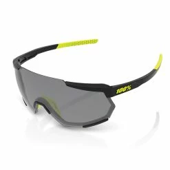 100% Lunettes De Sport Racetrap - Lentille Smoke - Noir